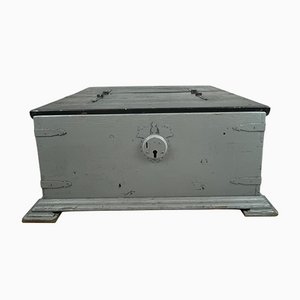 Large Grey Painted Chest or Blanket Box in Oak-WQJ-1077249