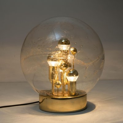 Large Hand Blown Bubble Glass Table Lamp from Doria, 1970s-VDW-1042585