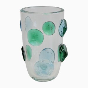 Large Hand-Blown Murano Glass Vase, Italy-INL-1790298