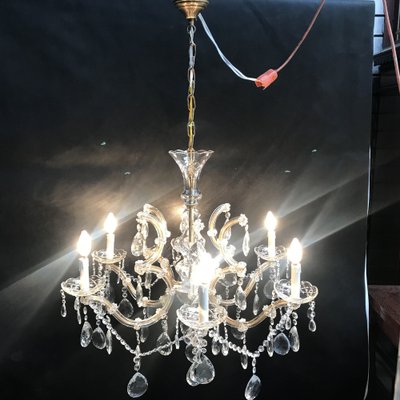 Large Hand Cut Maria Teresa Crystal Chandelier, 1950s-WQQ-1284273