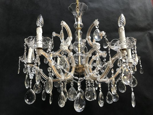 Large Hand Cut Maria Teresa Crystal Chandelier, 1950s-WQQ-1284273