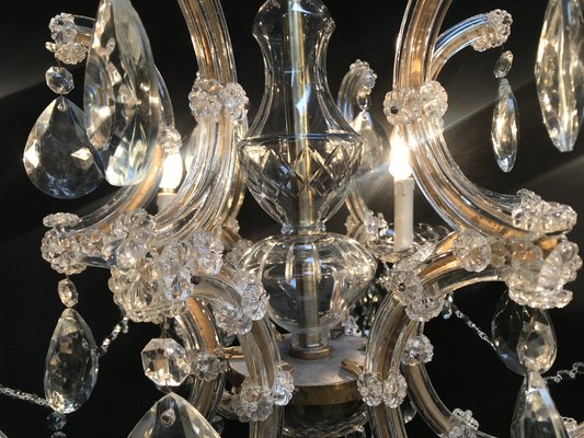 Large Hand Cut Maria Teresa Crystal Chandelier, 1950s-WQQ-1284273