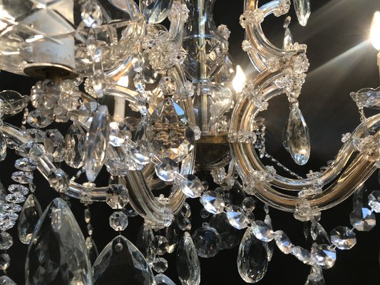 Large Hand Cut Maria Teresa Crystal Chandelier, 1950s-WQQ-1284273