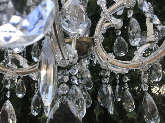 Large Hand Cut Maria Teresa Crystal Chandelier, 1950s-WQQ-1284273