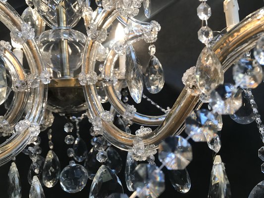 Large Hand Cut Maria Teresa Crystal Chandelier, 1950s-WQQ-1284273