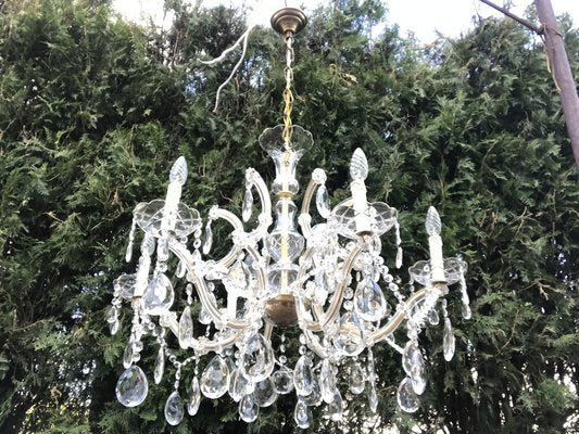 Large Hand Cut Maria Teresa Crystal Chandelier, 1950s-WQQ-1284273