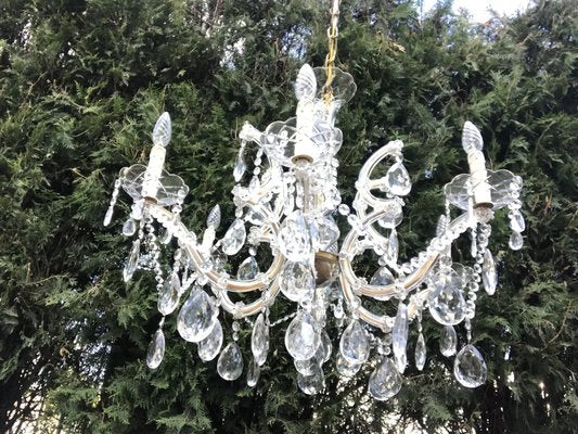 Large Hand Cut Maria Teresa Crystal Chandelier, 1950s-WQQ-1284273