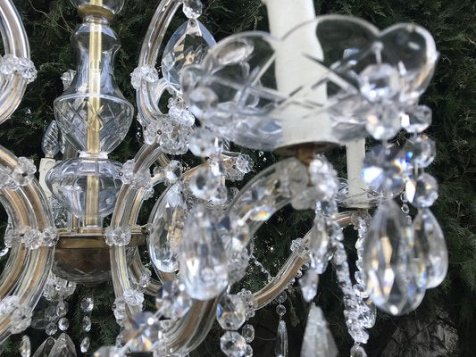 Large Hand Cut Maria Teresa Crystal Chandelier, 1950s-WQQ-1284273