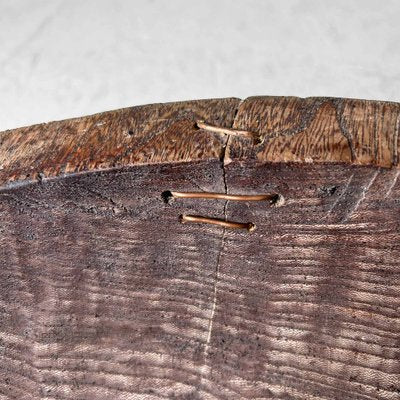 Large Handcrafted Wooden Dough Bowl, Japan, 1920s-DWL-1786946