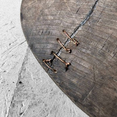 Large Handcrafted Wooden Dough Bowl, Japan, 1920s-DWL-1786946