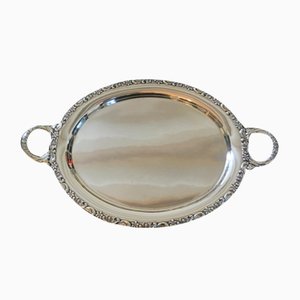 Large Handmade Sterling Silver Platter, 1930s-LXP-953592