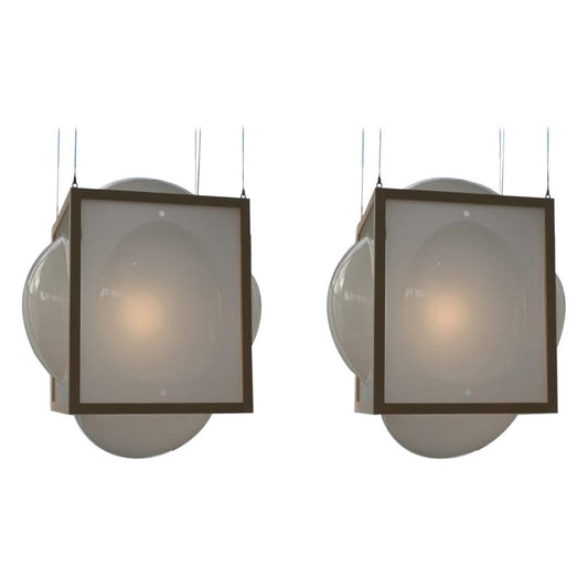 Large Hanging Curator Opaque Lamps by Studio Thier & Van Daalen, Set of 2