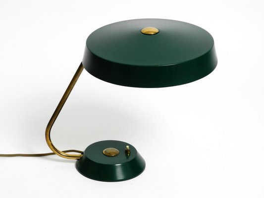 Large Heavy Mid-Century Modern Metal Table Lamp in British Green-RR-1727871