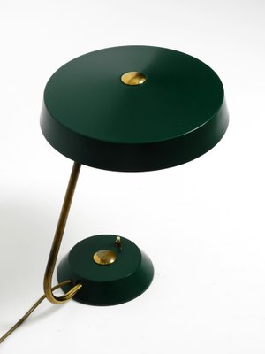 Large Heavy Mid-Century Modern Metal Table Lamp in British Green-RR-1727871