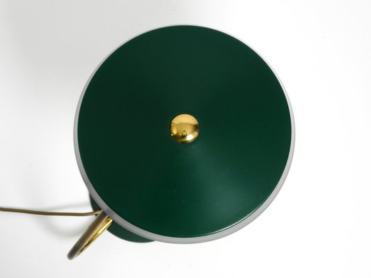 Large Heavy Mid-Century Modern Metal Table Lamp in British Green-RR-1727871