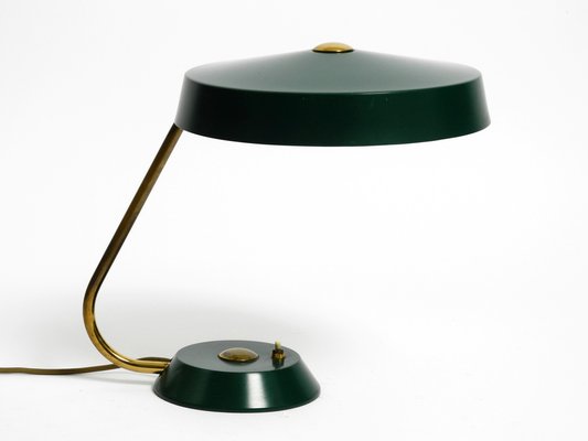 Large Heavy Mid-Century Modern Metal Table Lamp in British Green-RR-1727871