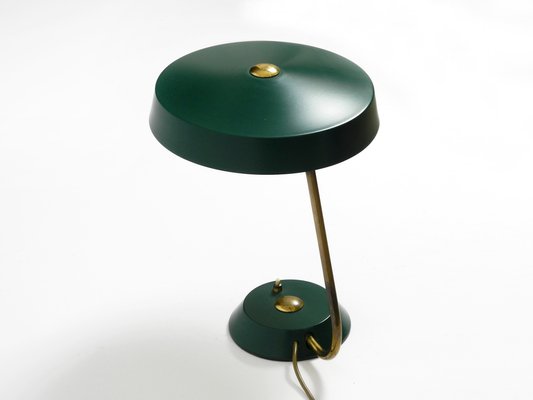 Large Heavy Mid-Century Modern Metal Table Lamp in British Green-RR-1727871