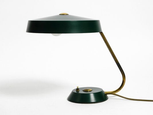 Large Heavy Mid-Century Modern Metal Table Lamp in British Green-RR-1727871