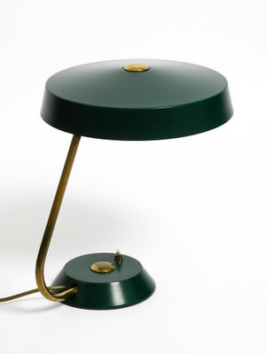 Large Heavy Mid-Century Modern Metal Table Lamp in British Green-RR-1727871