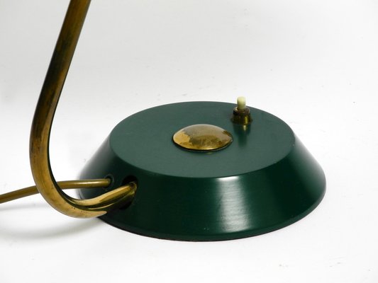 Large Heavy Mid-Century Modern Metal Table Lamp in British Green-RR-1727871