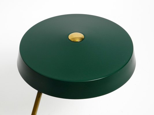 Large Heavy Mid-Century Modern Metal Table Lamp in British Green-RR-1727871