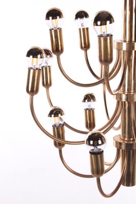 Large Hollywood Regency Golden Chandelier by Gaetano Sciolari for Boulanger France, 1960s-EZZ-571341