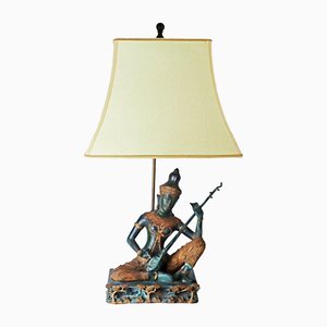 Large Hollywood Regency Table Lamp in Bronze and Copper-ESB-1376691