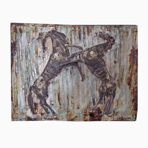 Large Horses Studio Ceramic Wall Relief, 1960s-RDW-688511