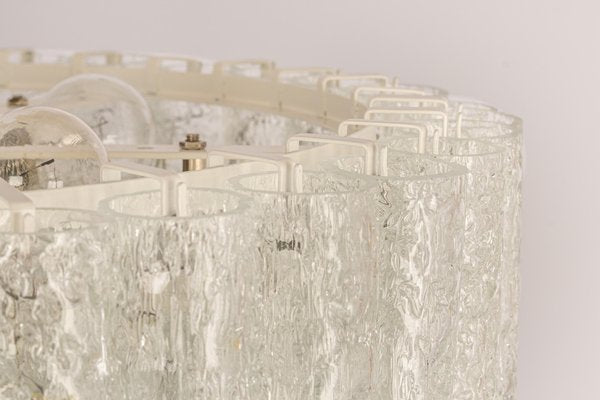 Large Ice Glass Tube Chandelier from Doria, Germany, 1960s-UGR-1260487