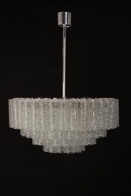 Large Ice Glass Tube Chandelier from Doria, Germany, 1960s-UGR-1260487