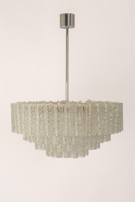 Large Ice Glass Tube Chandelier from Doria, Germany, 1960s-UGR-1260487