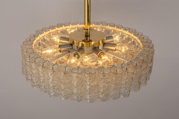 Large Ice Glass Tubes Chandelier from Doria, 1960s-UGR-1324646