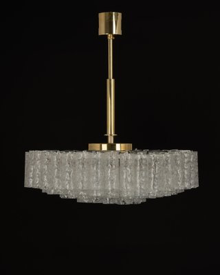 Large Ice Glass Tubes Chandelier from Doria, 1960s-UGR-1324646