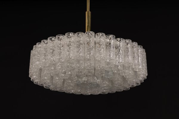 Large Ice Glass Tubes Chandelier from Doria, 1960s-UGR-1324646