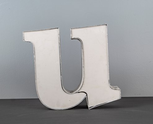 Large Illuminated Letter U in Serif Font, 1970s-VLO-1137415