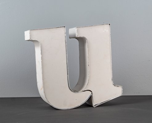 Large Illuminated Letter U in Serif Font, 1970s-VLO-1137415