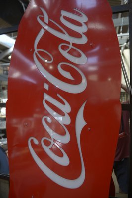 Large Illuminated Metal Coca Cola Sign, 1980s-NEN-2043283