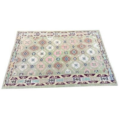 Large Indian Dhurrie Flat-Woven Rug-YMM-1061727