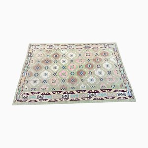 Large Indian Dhurrie Flat-Woven Rug-YMM-1061727