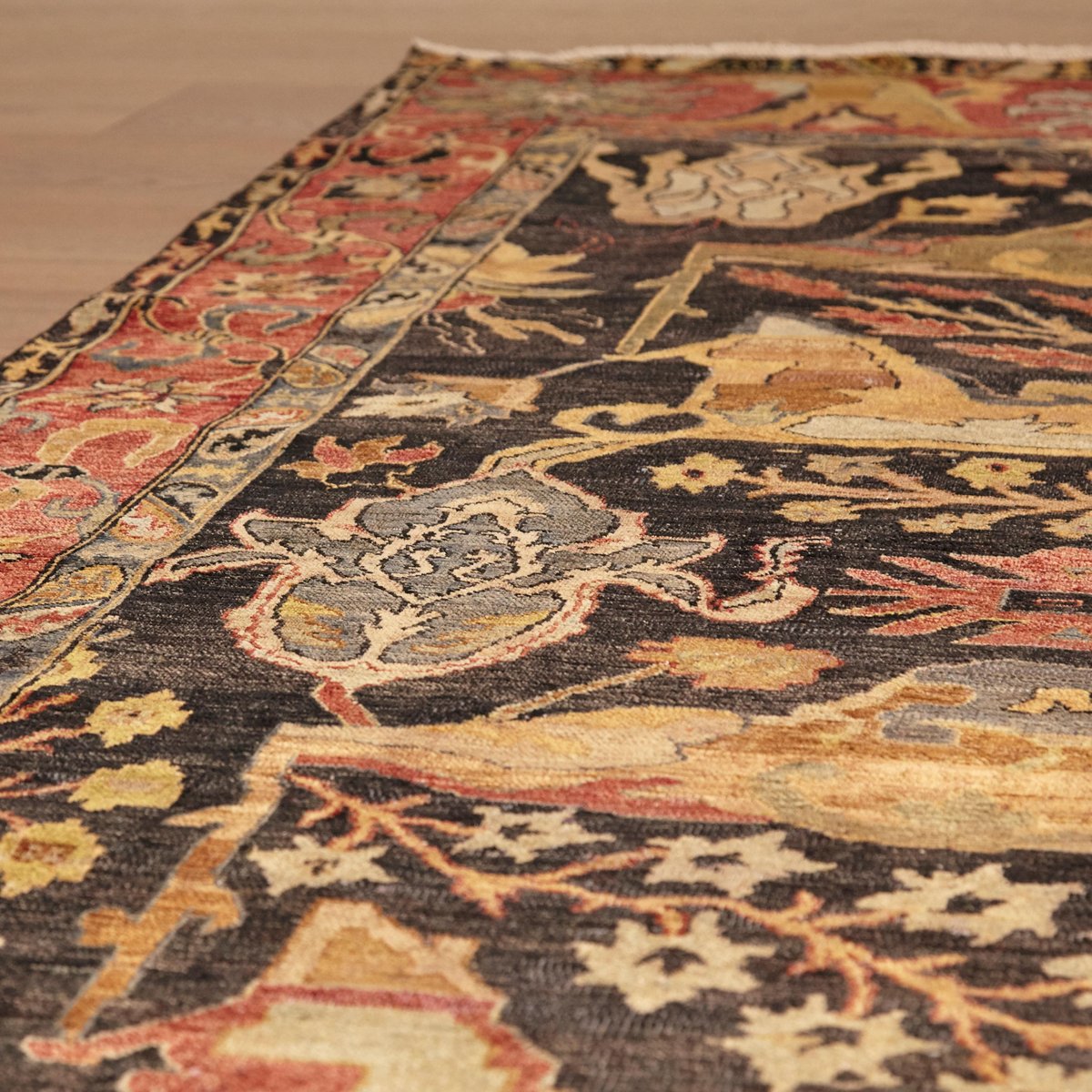 Large Indian Hand-Knotted Wool Rug, 2013