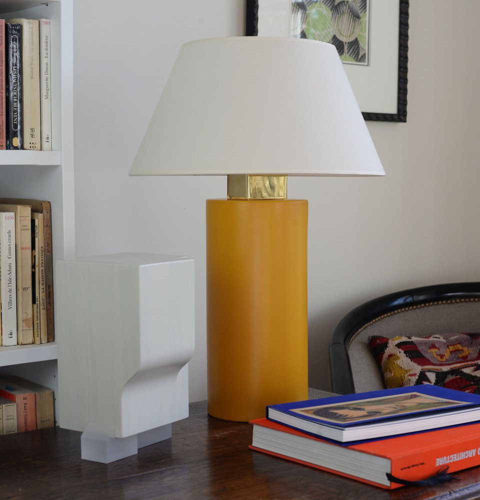 Large Indian Yellow Bolet Table Lamp by Eo Ipso Studio