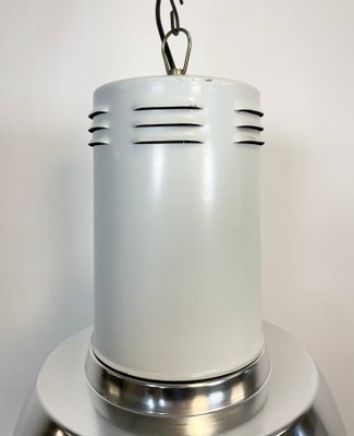 Large Industrial Aluminium Lamp with Iron Grid From Siemens, 1980s-CGF-1110384