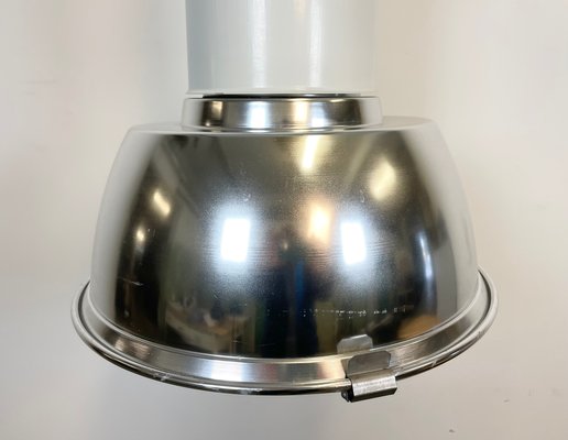 Large Industrial Aluminium Lamp with Iron Grid From Siemens, 1980s-CGF-1110384