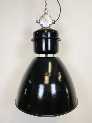 Large Industrial Black Factory Lamp from Elektrosvit, 1960s-CGF-933397