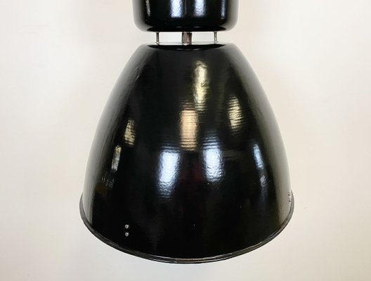 Large Industrial Black Factory Lamp from Elektrosvit, 1960s-CGF-933397