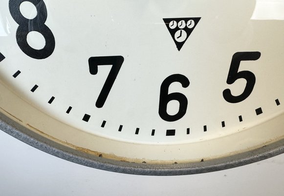 Large Industrial Double Sided Railway or Factory Clock from Pragotron, 1950s-CGF-1767437