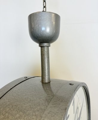 Large Industrial Double Sided Railway or Factory Clock from Pragotron, 1950s-CGF-1767437