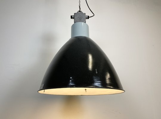 Large Industrial Enamel Factory Pendant Lamp from Elektrosvit, 1960s-CGF-1260653