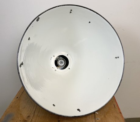 Large Industrial Enamel Factory Pendant Lamp from Elektrosvit, 1960s-CGF-1260653