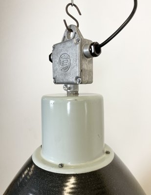 Large Industrial Enamel Factory Pendant Lamp from Elektrosvit, 1960s-CGF-1260653